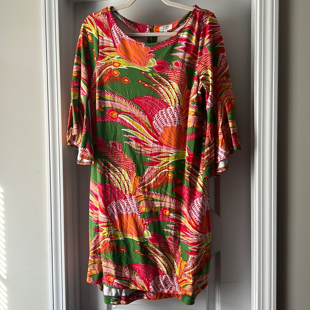 Crown & Ivy Orange Floral Dress